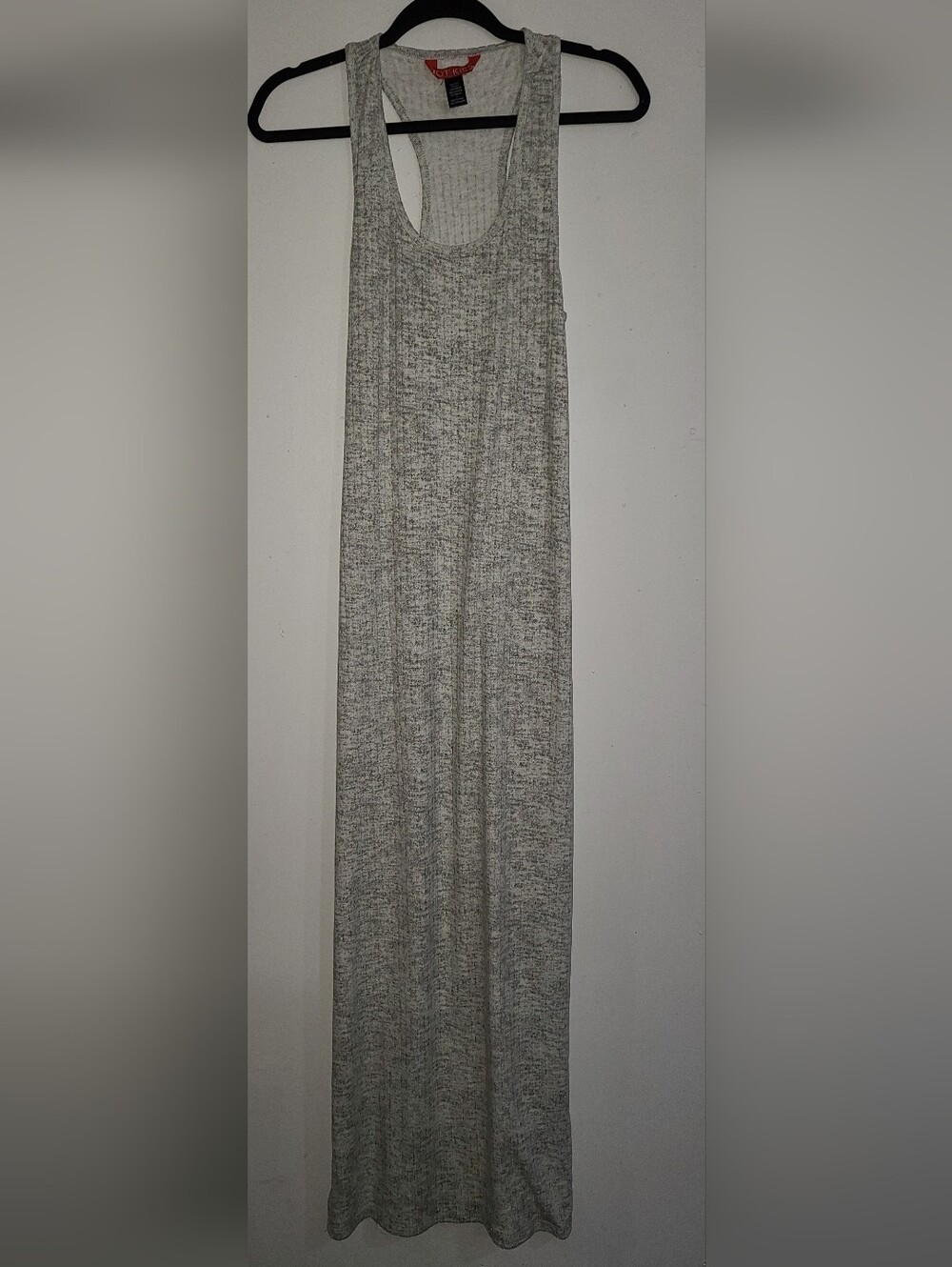 Hot Kiss Heather Grey Racerback Maxi Dress